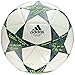 adidas Performance Champions League Finale Capitano Soccer Ball, White/Vapor Steel Grey/Tech Green, Size 4