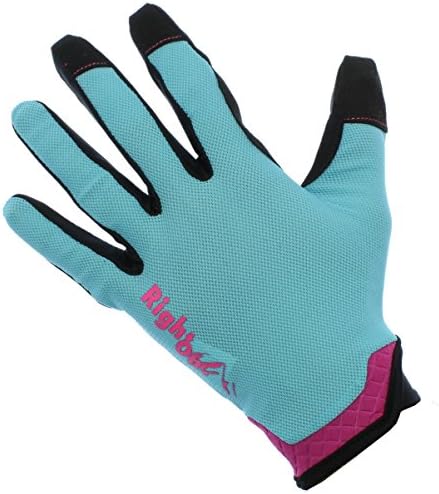 RightOn SIMPL Mountain Bike Gloves, Unisex Cycling Gloves, Full Finger MTB DH Downhill Off Road Gloves with Touch Recognition (Hi-Vis Gypsy, XL)