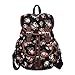 Epokris School Teen Student Black Backpack for Girl Floral Fashion Bags Book Bag Daypack Floral Backpack 163BL