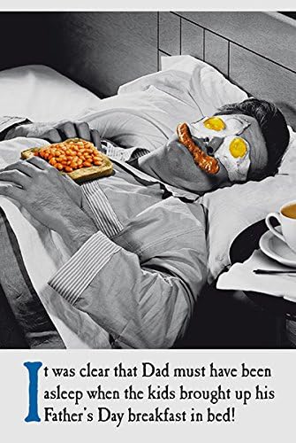 Papa Petit Dejeuner Humour Pere Carte De Fete Amazon Fr Fournitures De Bureau