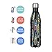 MIRA Vacuum Insulated Travel Water Bottle | Leak-proof Double Walled Stainless Steel Cola Shape Sports Water Bottle | No Sweating, Keeps Your Drink Hot & Cold | 25 Oz (750 ml) (Surf)
