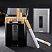 Cigarette Case Box with Electric Lighter, AUOKER 20PCS Metal USB Separable Rechargeable for Whole Package Cigarettes, Flameless Windproof with USB Cable