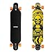 ENKEEO 41 Inch Drop-Through Longboard Skateboard Complete for Carving Downhill Cruising Freestyle Riding