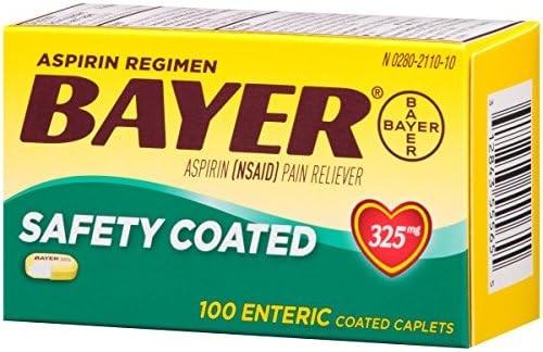 Bayer aspirin regimen pain reliever safety coated enteric coated caplets - 100 ct (312843555655)