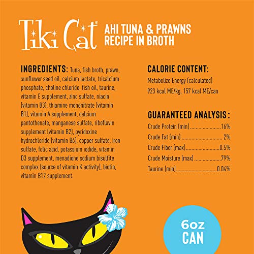 Tiki Cat Grill, Ahi Tuna & Prawns, HighProtein and 100 NonGMO