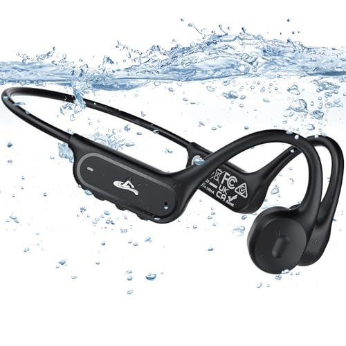 Auriculares Conducción Osea Natacion,Auriculares Deportivos Impermeables IP68 Bluetooth 6.1,Auriculare inalámbricos con Reproductor MP3 Integrado y Memoria de 32 GB,para Correr, Fitness y Ciclismo
