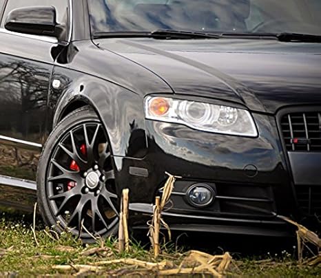 Amazon Com Originaleuro Headlight Cover Euro Hood Trim Grill Spoiler Eyelid Eyebrow For Audi A4 S4 Rs4 B7 S Automotive