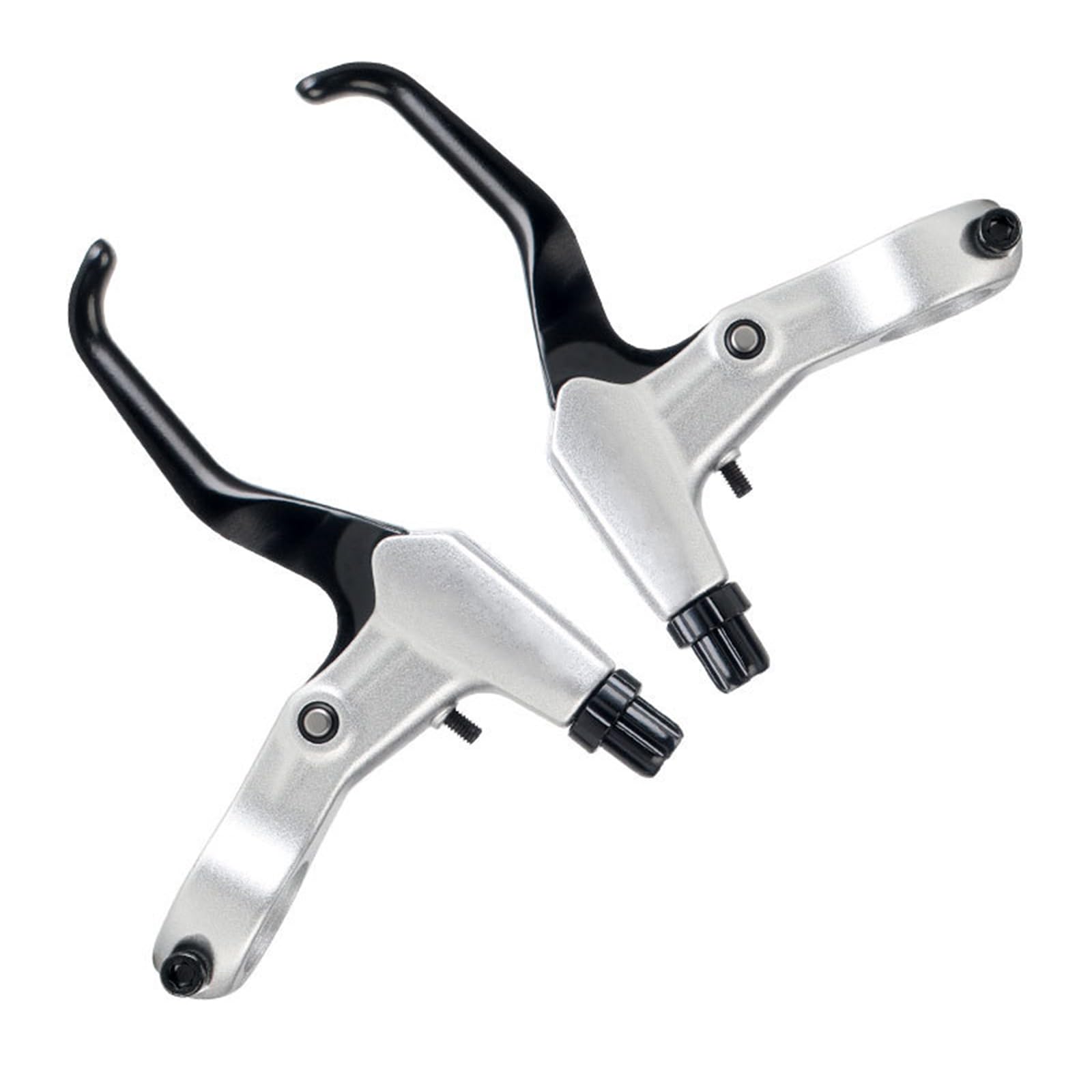 WEEVDRIE 1 Pair Bike Bicycle Brakes,Bicycle Brake Levers,Bike Brake Handle,Aluminum Alloy Brake Lever Lightweight,for Most Bicycle, Road Bike, MTB, BMX, Cycling,4 Colors (Silver)