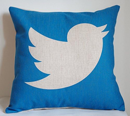 NicholasArt Twitter pillow cover, Creative social media logo Twitter throw pillow case pillowcase wholesale