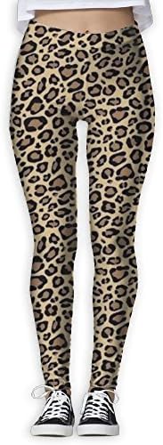 LanFong Women's Yoga Pants Leopard Workout Full Length Capris Leggings