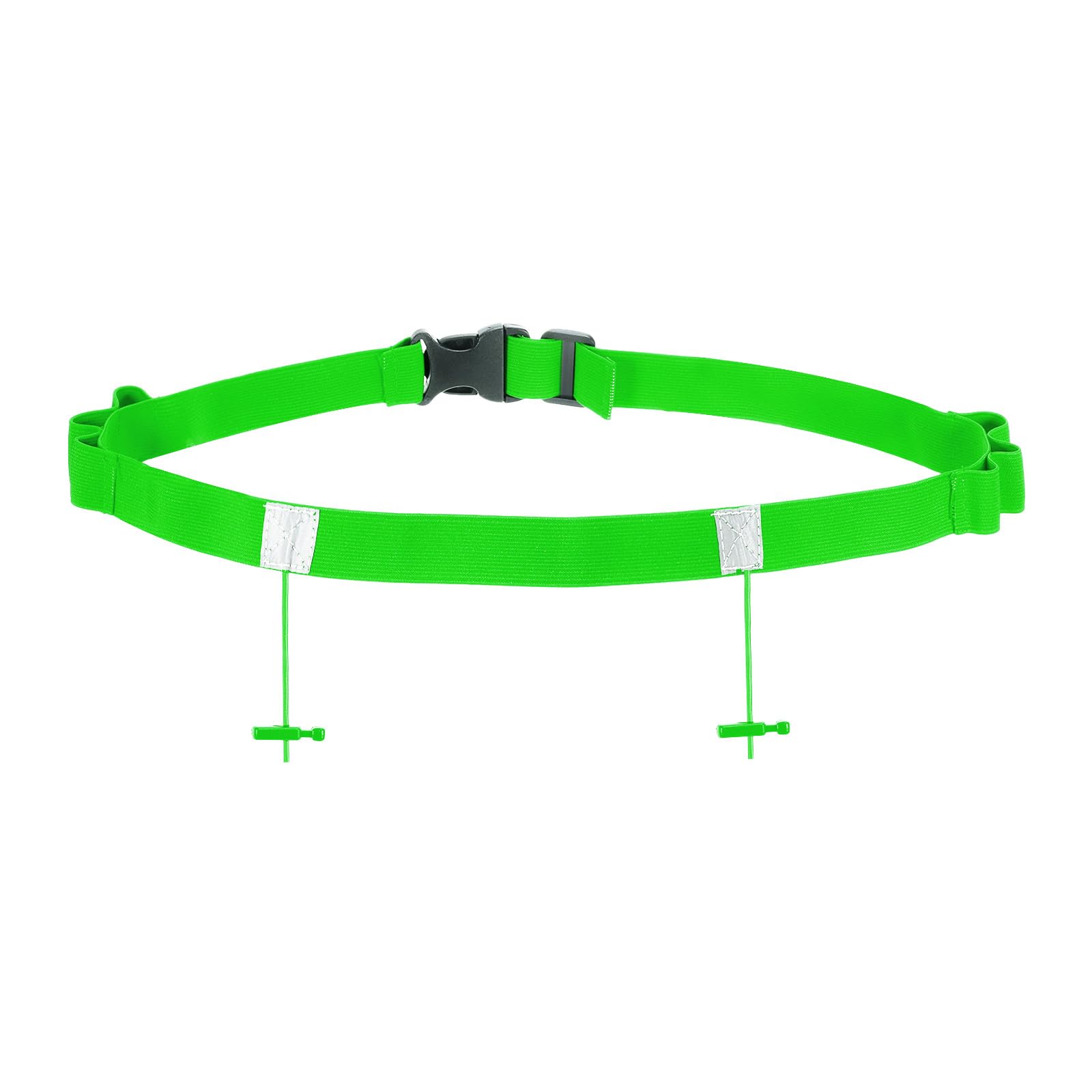 PATIKIL Triathlon Belt Bib Holder, Elastic Marathon Race Number Belt Marathon Running Race Belt with 6 Gel Loops for Marathon Racing Cycling, Green