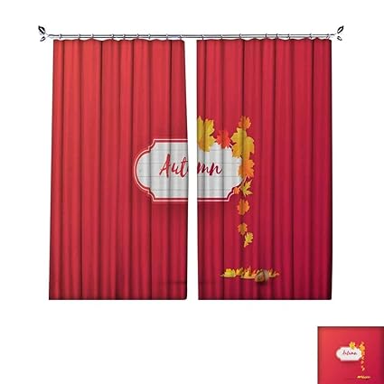 Amazon Com Blackout Draperies For Bedroom Autumn Abstract Frame