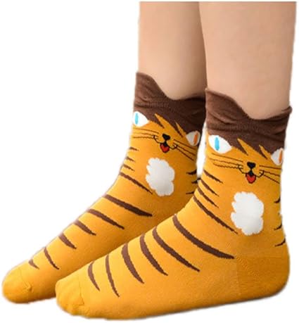 Joyfeel Buy Chaussettes Respirantes Elegantes Et Confortables Chat Orange Coton Dessin Anime Mignon Amazon Fr Cuisine Maison