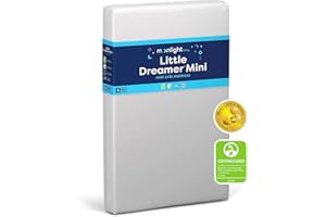 Moonlight Slumber Little Dreamer Mini Crib Mattress - Dual-Sided, 2-Stage Baby and Toddler Mattress with Plush and Extra Firm Layers and Waterproof Mattress Cover - 38"x 24"x 5"