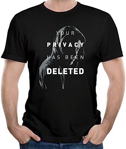 bibisc Men Mr. Robot Your Privacy Has Been Deleted Tshirt 100% Cotton