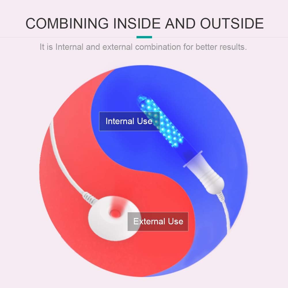 Women Gynecological Vaginitis Treatment 70 Individual LED Vaginal Massage Red Blue Led Light Therapy Device Laser Anti-inflammatory Disinfect Therapy Female Home Care (Complete gynecology machine set): Health & Personal Care