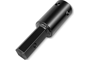 23-062 Heavy Duty Auger Adapter 2-9/16" Female Round to 2" Male Hex Auger Drive Adapter, Skid Steer Post Hole Digger Conversi
