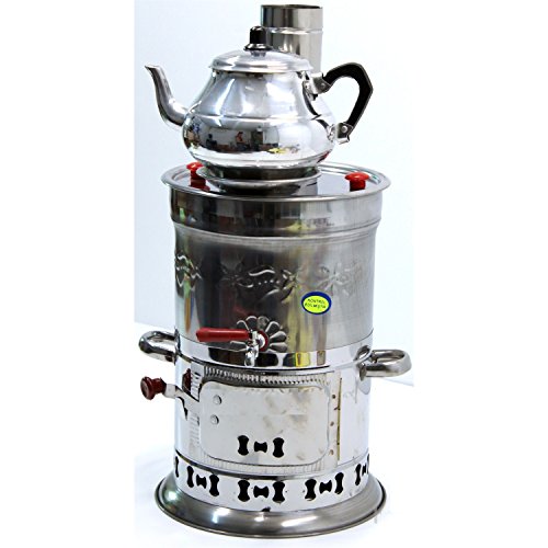 Click Here to See More Images Samovar Free Energy Water Heater TEAPOT INCLUDED 4l /150 Oz Semaver Samavar Boat Camping Hiking Hunting Yachting Tea Kettle Urn Tea-urn BBQ
