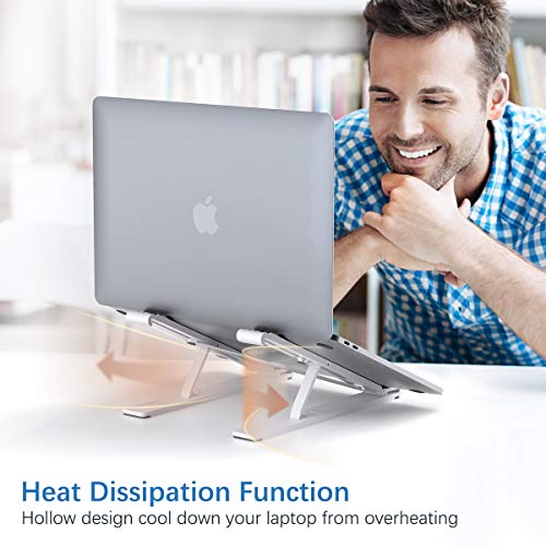 Laptop Stand, Adjustable Ergonomic Laptop Stand with 4 Levels Height