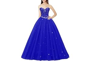 Likedpage Women's Sweetheart Ball Gown Tulle Quinceanera Dresses Prom Dress