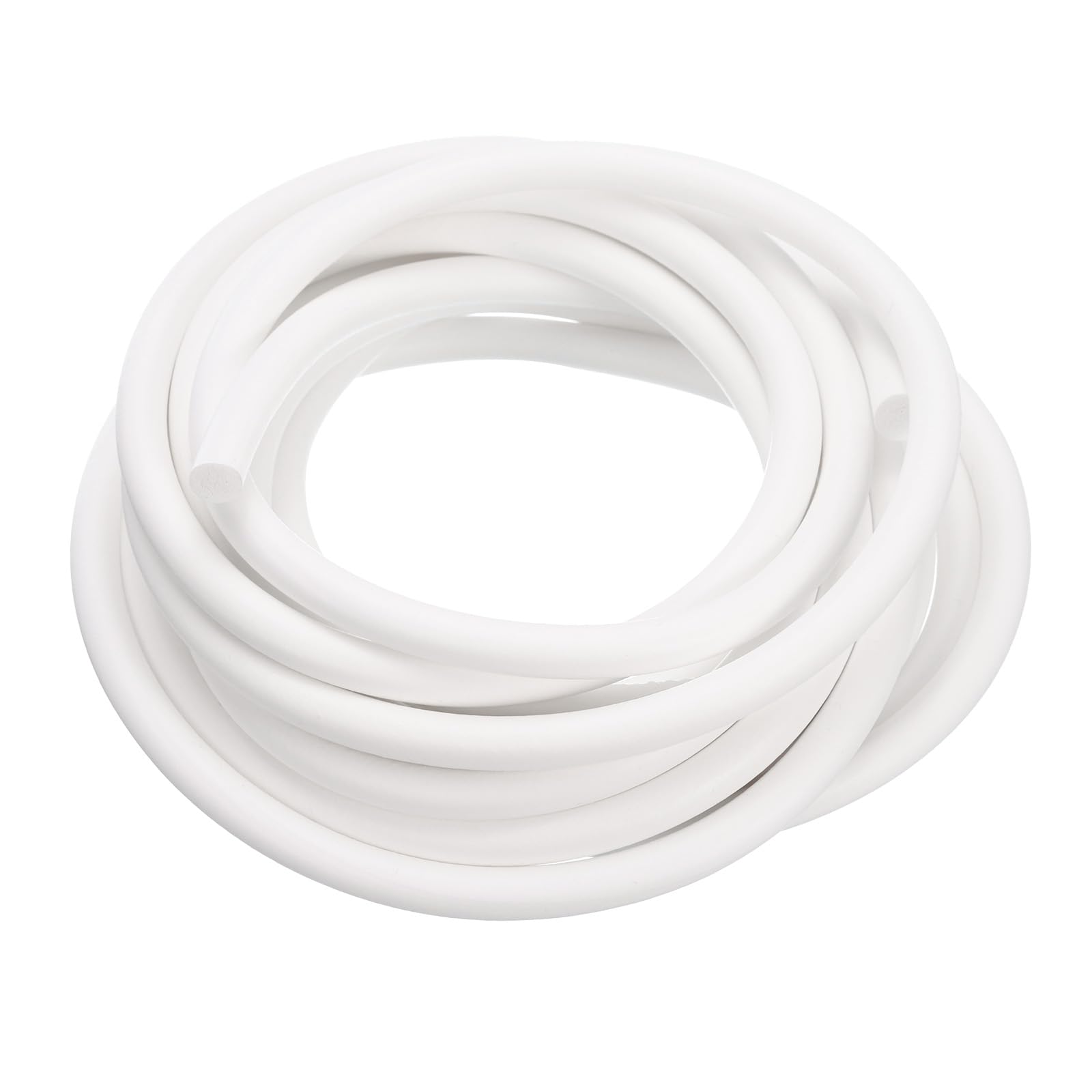 PATIKIL Silicone Foam Seal Strip, 5M(16.4Ft) 9mm(0.35") Dia Round High Density Solid Sponge Rubber Weather Stripping Cord for Sealing Gap Blocker Insulation, White