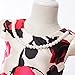 Kidscool Little Girls Sleeveless Flower Print Necklace Pleated Princess Dress