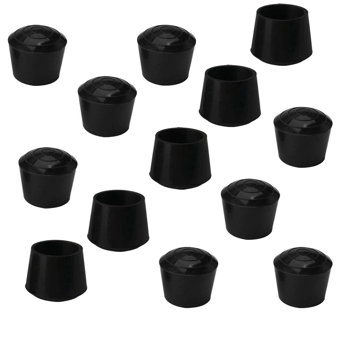 sourcing map 12pcs Chair Leg Tips Caps 25mm 1 Inch Rubber Furniture Table Feet Cover Floor Protector Reduce Noise Prevent Scratches