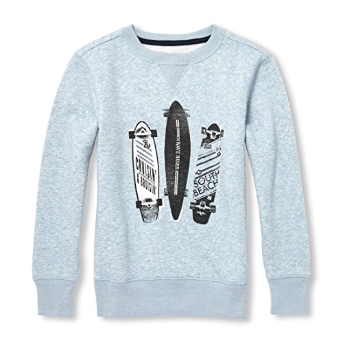 The Children's Place Big Boys' Graphic Fleece Sweatshirt, Sm