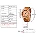 BOBO BIRD Men's Bamboo Wooden Watch with Brown Cowhide Leather Strap Analog Quartz Casual Watches