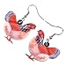 Acrylic Drop Hen Chicken Earrings Funny Farm Design Lovely Gift For Women By The Bonsny (Pink)
