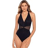 Miraclesuit Women's Swimwear Illusionist Wrapture Halter Soft Cup One Piece Swimsuit