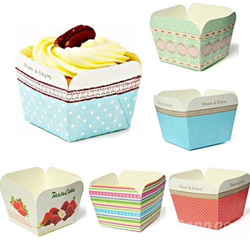 Square Cupcake Liners. A World of Deals Best Quality Standard Size