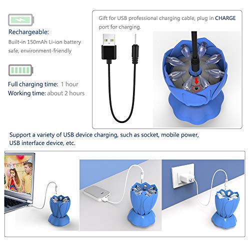 4 Flameless+Flickering+Adjustable+Rotatable+Decoration