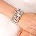 EVER FAITH Women's Austrian Crystal Teardrop 8-Shaped Knot Elastic Stretch Bracelet Clear Gold-Tone