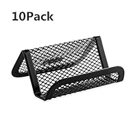 Md trade Pack of 10 Mesh Collection Business Card Holder, Black