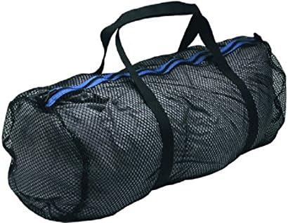 Innovative Heavy Duty Large Mesh Duffel Bag, Black/Blue for Scuba gear, snorkeling, diving, rafting, kayaking, and other outdoor watersports