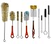 RamPro 10Pc Cleaning Brush Set Ultimate Kit, Baby Bottle & Tube Brushes. All Shapes & Sizes, Large, Small, Sponge, Soft, Stiff, Nylon, Natural, & Synthetic Bristles.