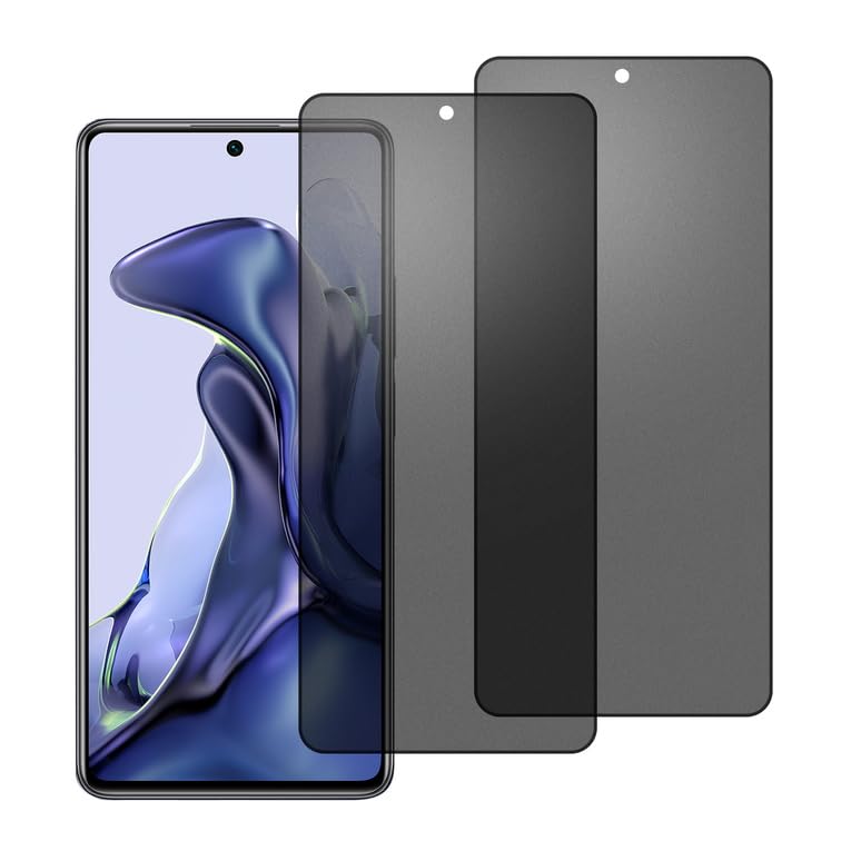 chejuza Ceramic Matte Privacy Film for Xiaomi 11T/11T Pro 5 g [2 Pieces], Anti-Spy, Screen Protector, Anti-Glare, Anti-fingerprint