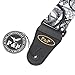 Kmise MI0288 Adjustable Soft Leather Thick Strap for Electric Acoustic Guitar Bass, Black