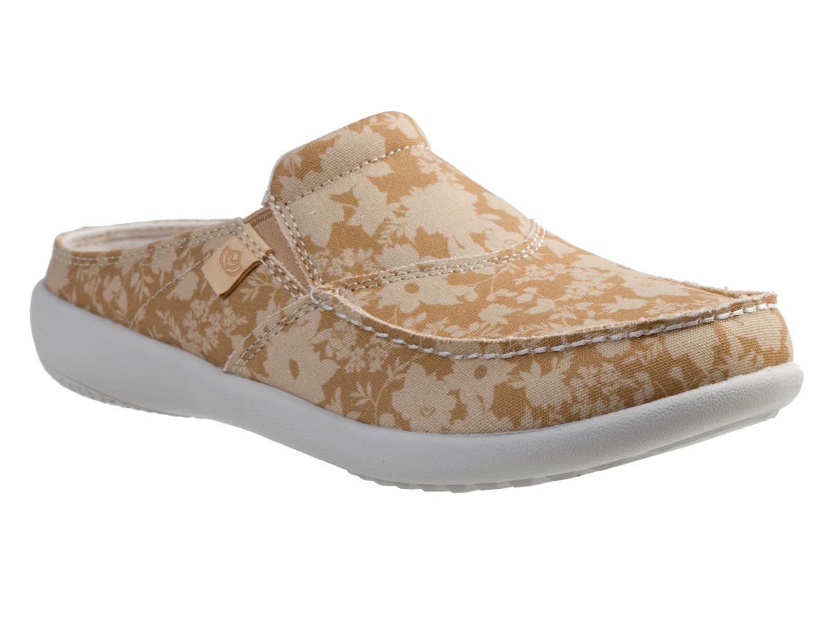 Spenco Women’s Vintage Floral Siesta, Tan, 7.5