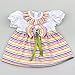 HappyBB Baby Doll Clothes Skirt Fits 14-16 inches American Girl Doll - White + Rainbow Color Skirt
