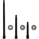 XtremepowerUS 3 Pieces Auger Extension Drill Bits (8", 12", 20" Length) Extension Earth Ice Auger Extension Set Post Hole Digger Replacement Compatible to 3/4" Shaft Post Hole Digger Replacement
