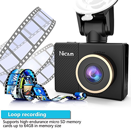 image for MYPIN WiFi Dashboard Camera, 1080P Dash Cam Video Recorder with 2.45
