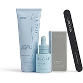 SEACRET Nail Care Kit - Luxury Dead Sea Spa Gift Set for Women, Complete Manicure System with Cuticle Oil, Buffer Block & Full-Size Body Lotion, Natural Nail Repair & Shine, Paraben-Free, 4-Piece Kit