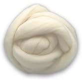 Revolution Fibers Corriedale Wool Roving 1 lb (16 Ounces) for Spinning | Soft Chunky Jumbo Yarn for Arm Knitting Blanket |100% Natural Undyed (Off-White) Wool Yarn Bulk, Felting Core, Carded Stuffing