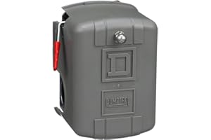 SCHNEIDER ELECTRIC Telemecanique Sensors 9013FHG12J52M1X Air-Compressor Pressure Switch, 125 Psi Set Off, 30 Psi Fixed Differential, 1/4" Npsf Internal, 2-Way Release Valve, Auto/Off Cut-Out Lever