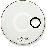 Aquarian Drumheads RSM16WH Regulator White 16-inch Bass Drum Head, gloss white