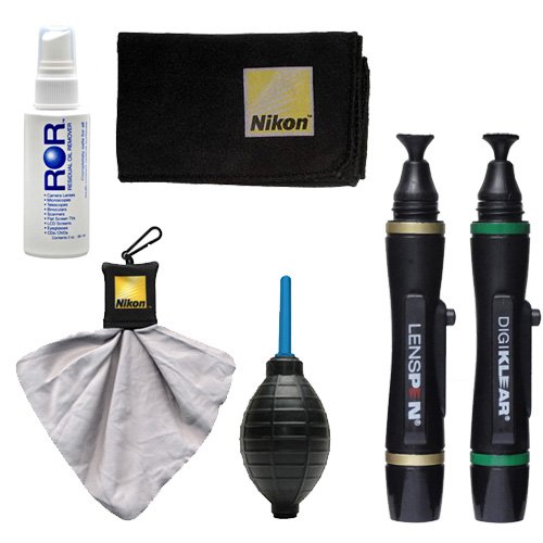 Nikon LensPen Pro Cleaning Kit + Spudz Microfiber Cloth + Lens Cleaner Fluid + Air Blower