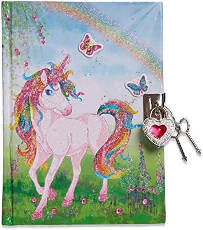 Lucy Locket Magical Unicorn Kids Secret Diary (Lockable Diary With Padlock & Keys) Glittery Diary for Children