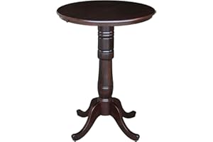 IC INTERNATIONAL CONCEPTS International Concepts 30" Round Top Pedestal Table - 40.9" in Rich Mocha